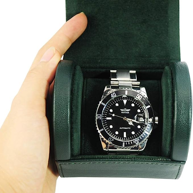 HQ Single Watch Travel Case/Roll - Green