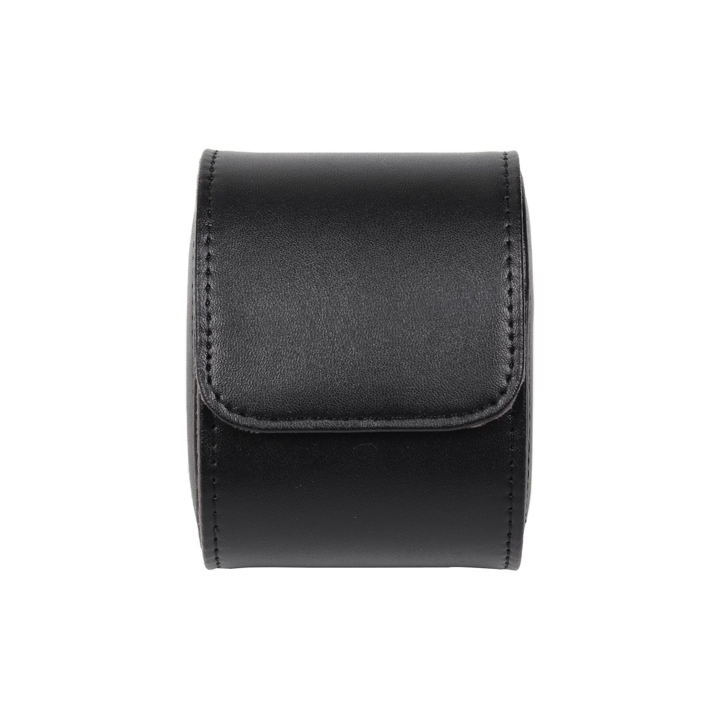 HQ Single Watch Genuine Leather Travel Case/Roll - Premium Black