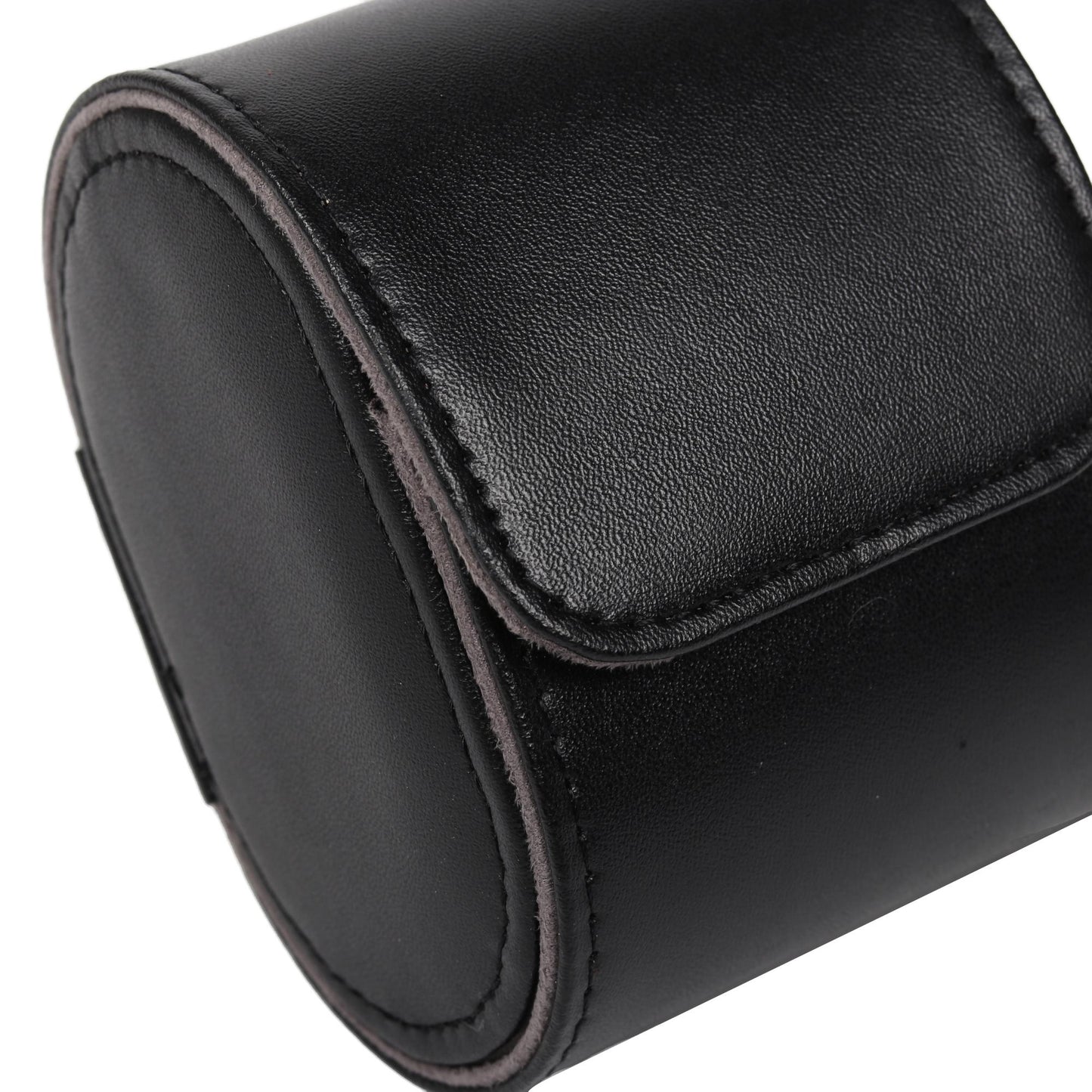 HQ Single Watch Genuine Leather Travel Case/Roll - Premium Black