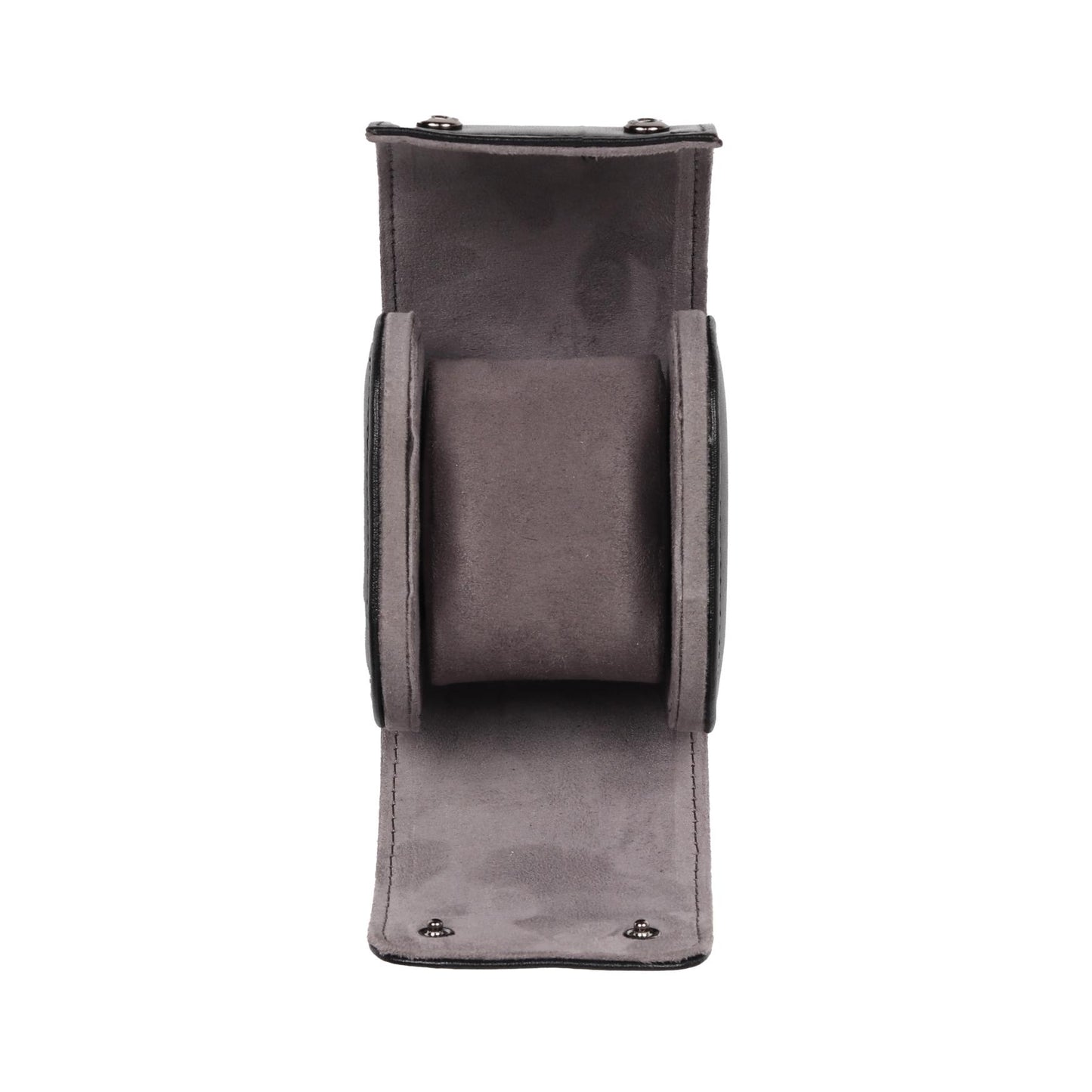 HQ Single Watch Genuine Leather Travel Case/Roll - Premium Black