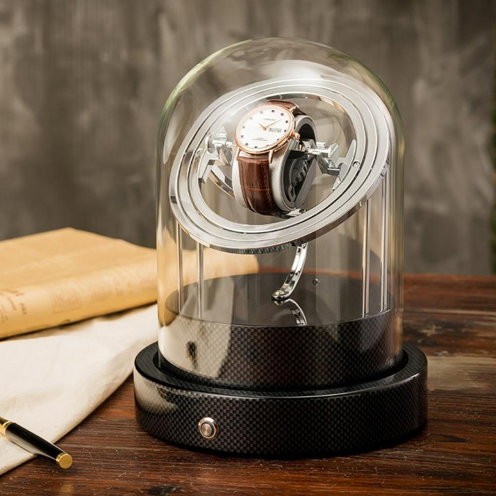 HQ Watches Care Black Carbon Orbit Single Watch Winder Carbon