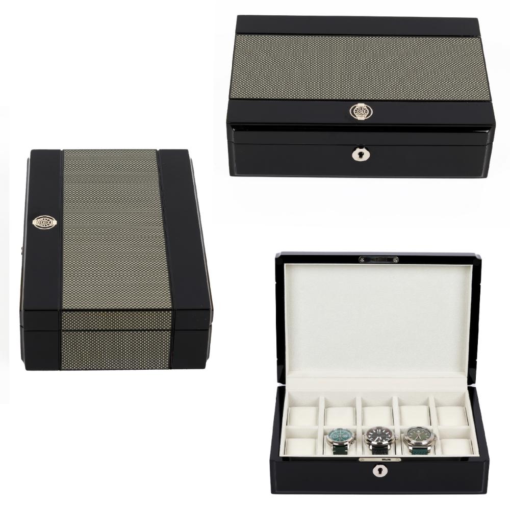 HQ Luxury Watch Box 10 Watch Slots Bespoke Black