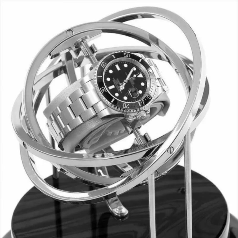 HQ Watches Care Black Carbon Orbit Single Watch Winder Carbon