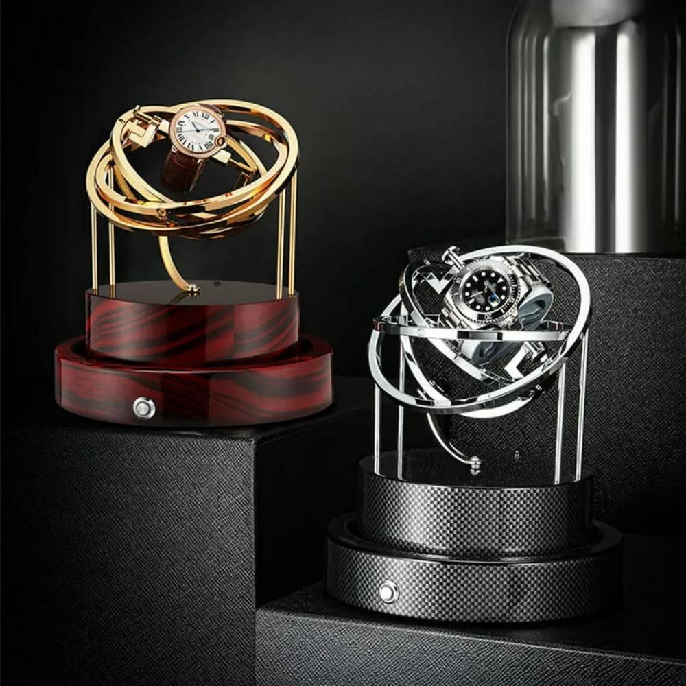 HQ Watches Care Black Carbon Orbit Single Watch Winder Carbon