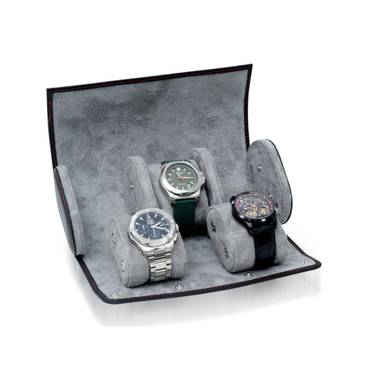 HQ Watches Care Watch Roll for 3 Watches - Black