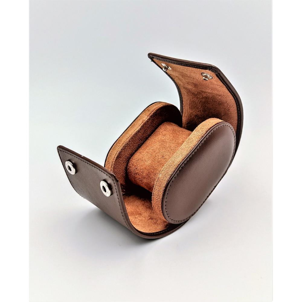 HQ Single Watch Travel Case/Roll - Brown