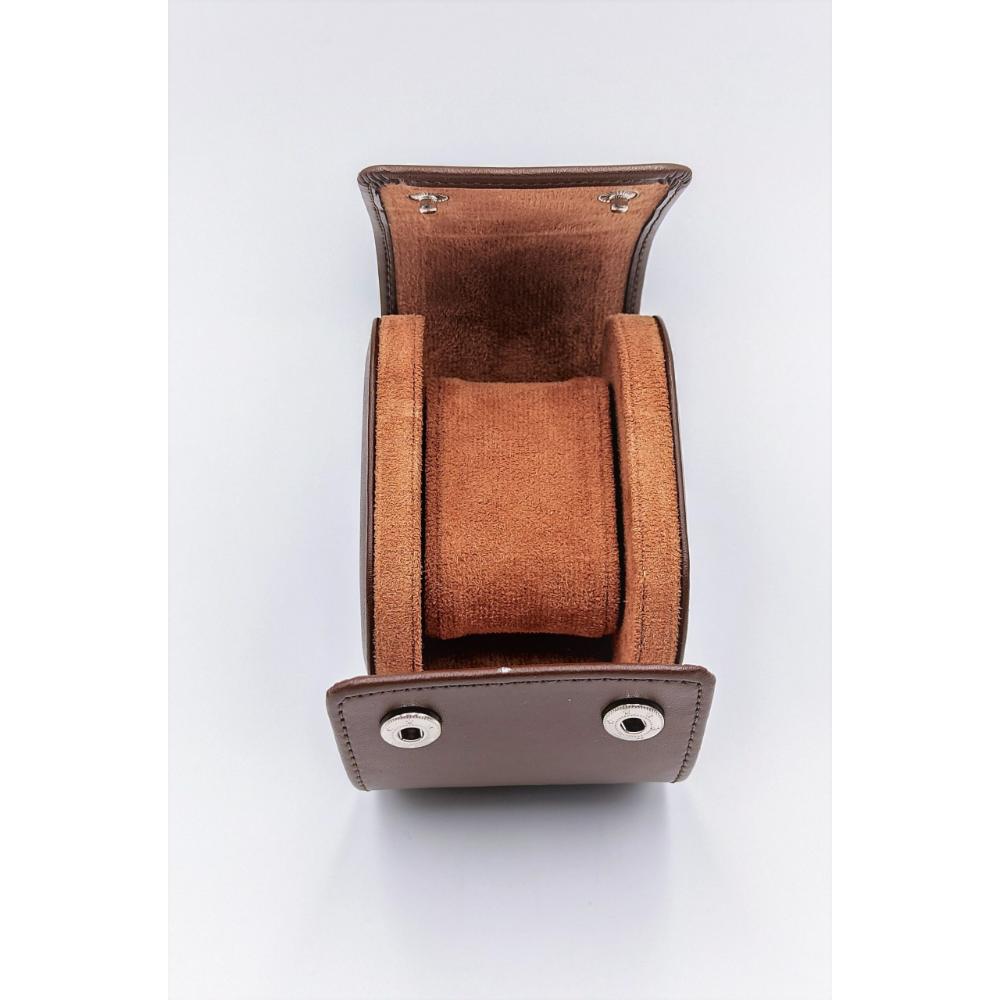 HQ Single Watch Travel Case/Roll - Brown