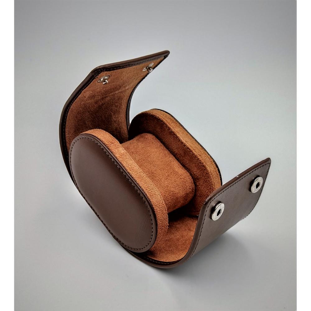 HQ Single Watch Travel Case/Roll - Brown