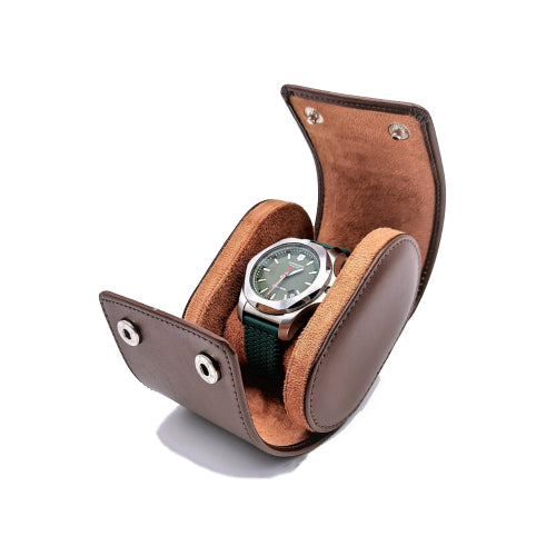 HQ Single Watch Travel Case/Roll - Brown