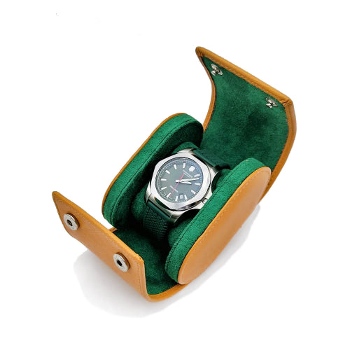 HQ Single Watch Travel Case/Roll - Mustard Yellow