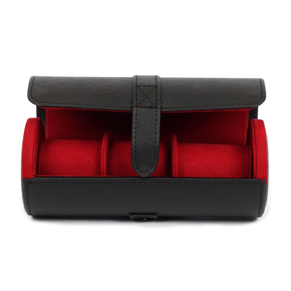 HQ 3 Slot Travel Watch Case Roll Black