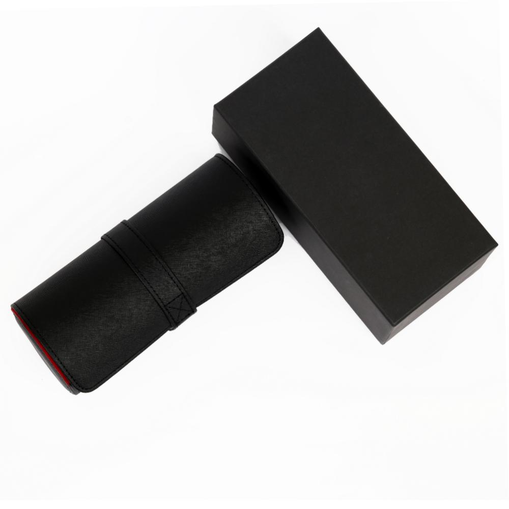 HQ 3 Slot Travel Watch Case Roll Black