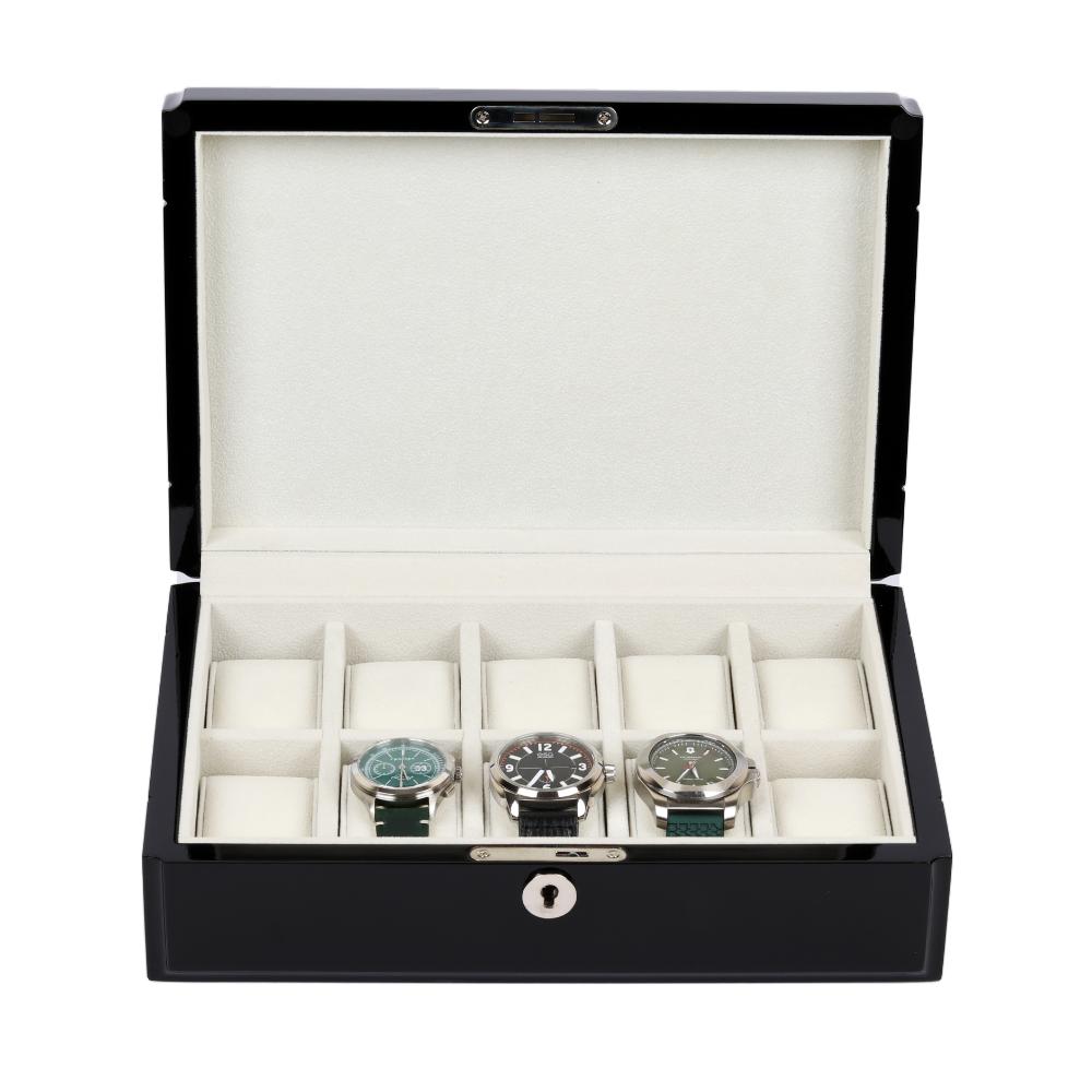 HQ Luxury Watch Box 10 Watch Slots Bespoke Black