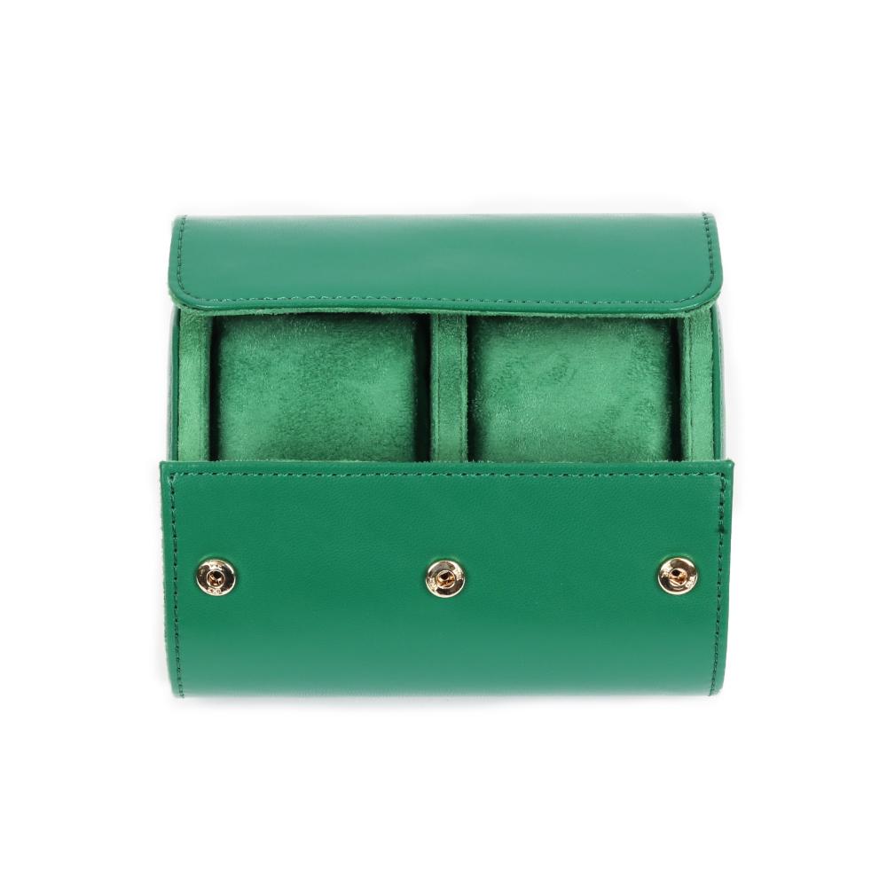 HQ Watch Case 2 Slots Travel Watch Roll Green