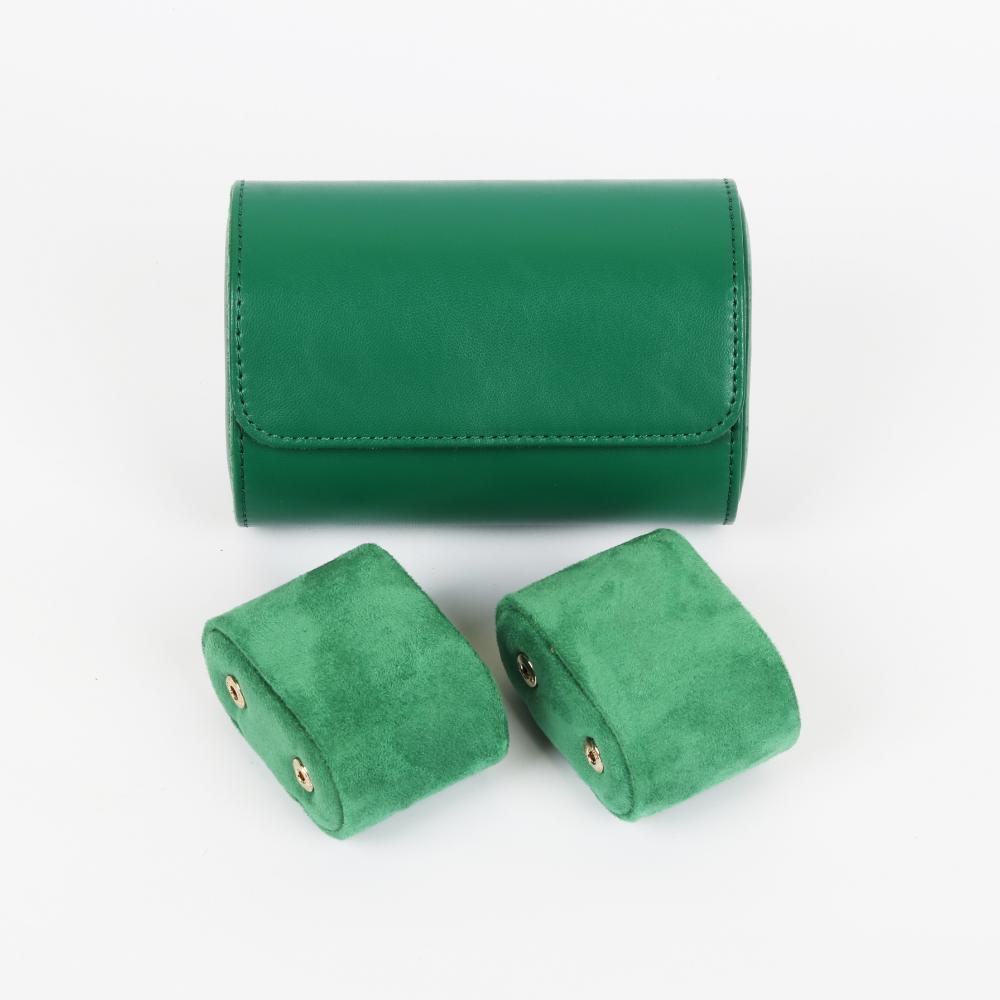 HQ Watch Case 2 Slots Travel Watch Roll Green