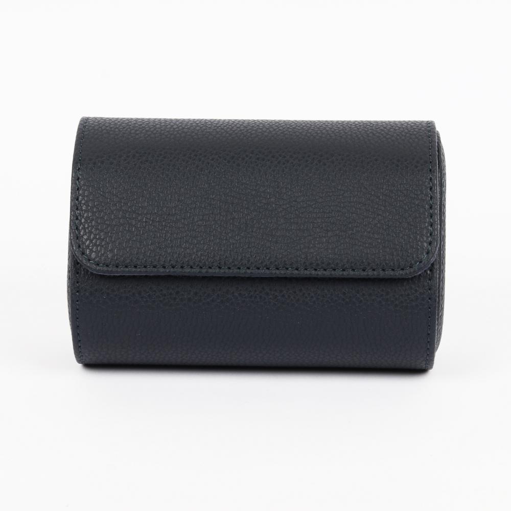 HQ Watch Case 2 Slots Travel Watch Roll Navy Blue