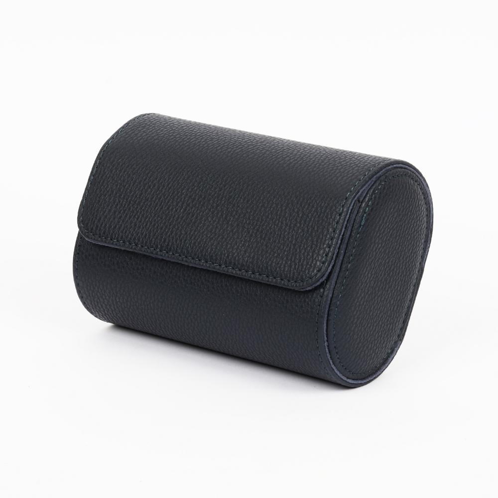 HQ Watch Case 2 Slots Travel Watch Roll Navy Blue