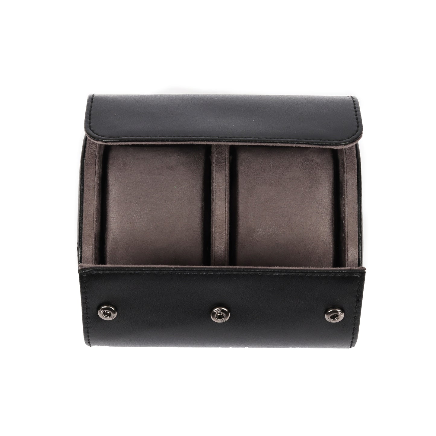 HQ Watch Case 2 Slots Travel Watch Roll Black