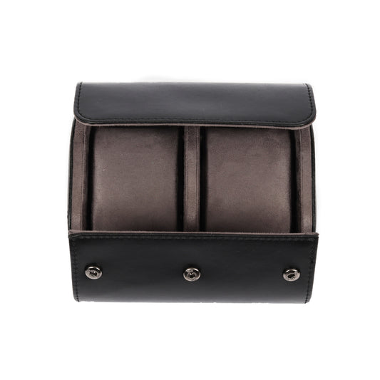 HQ Watch Case 2 Slots Travel Watch Roll Black
