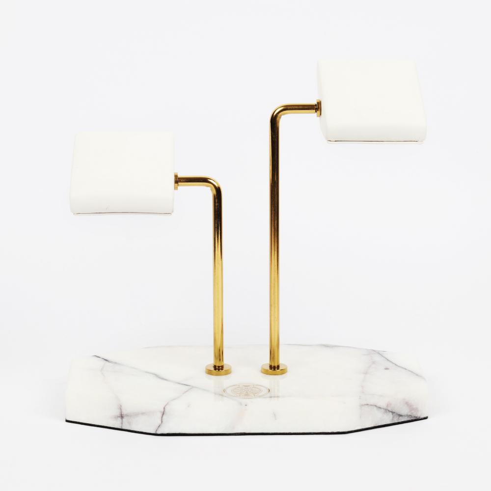 HQ Double Watch Stand Alabaster Opulence