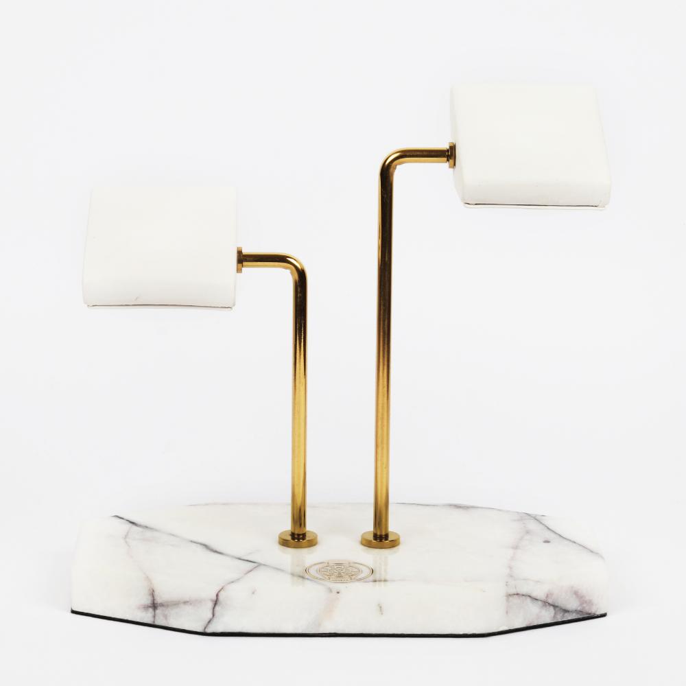 HQ Double Watch Stand Alabaster Opulence
