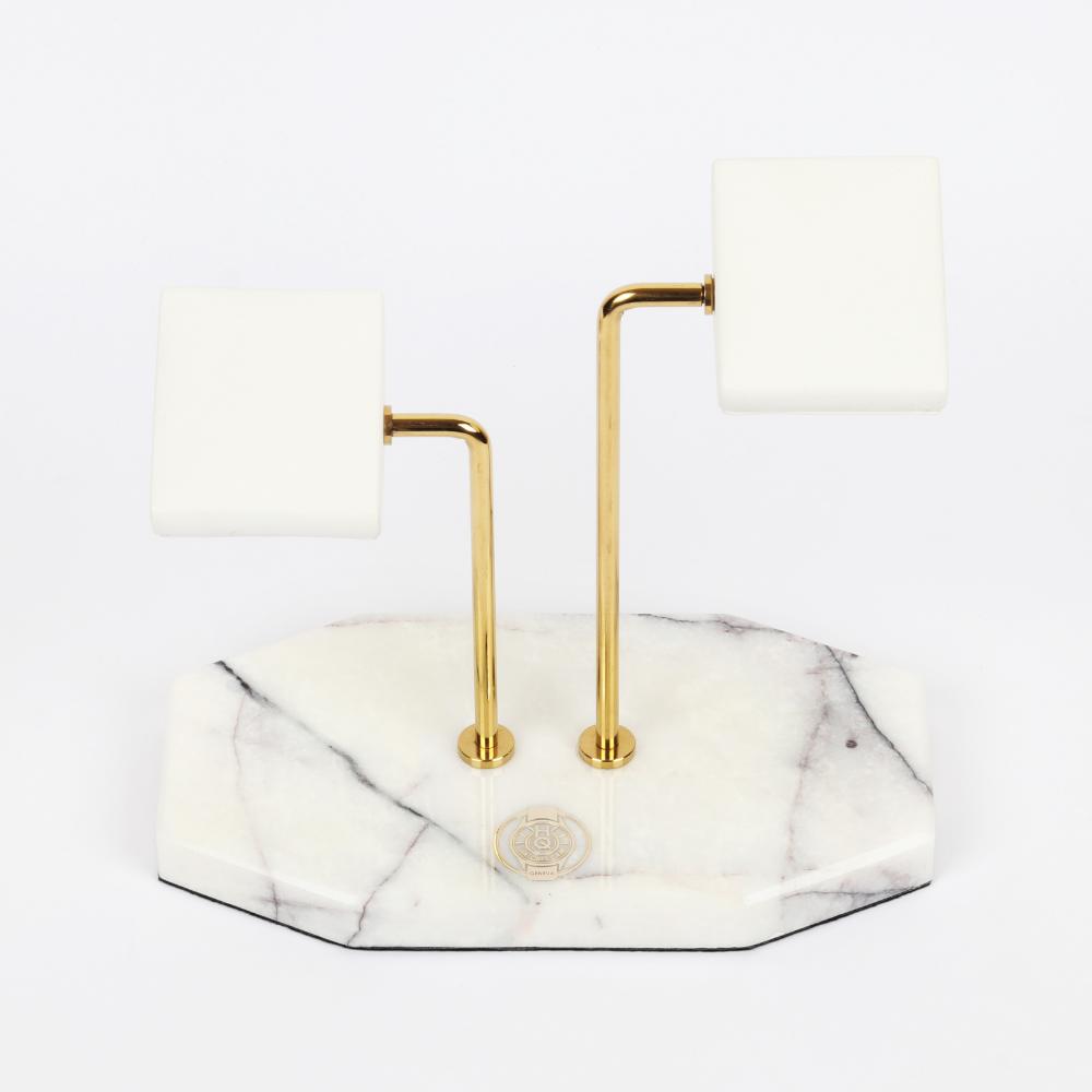 HQ Double Watch Stand Alabaster Opulence