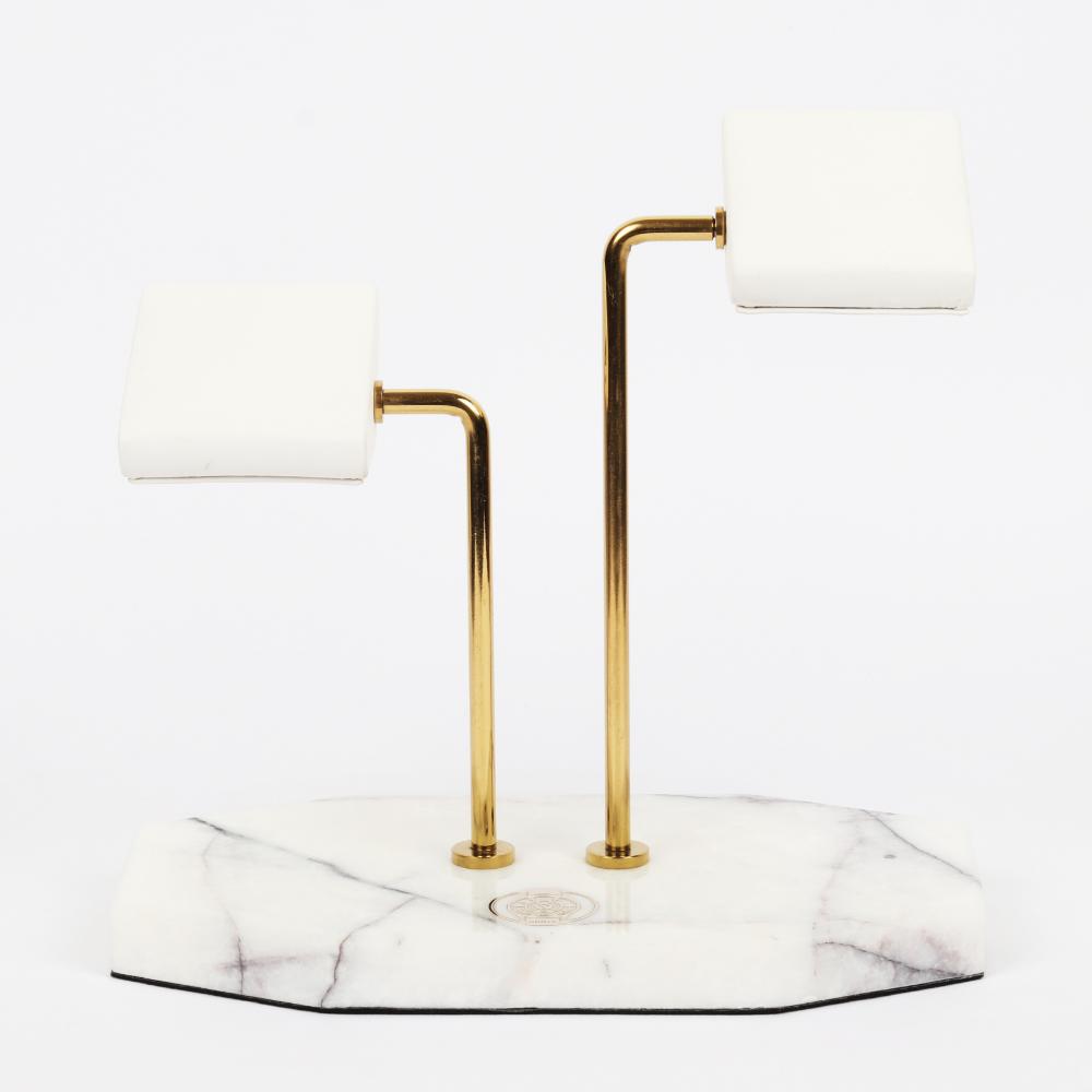 HQ Double Watch Stand Alabaster Opulence