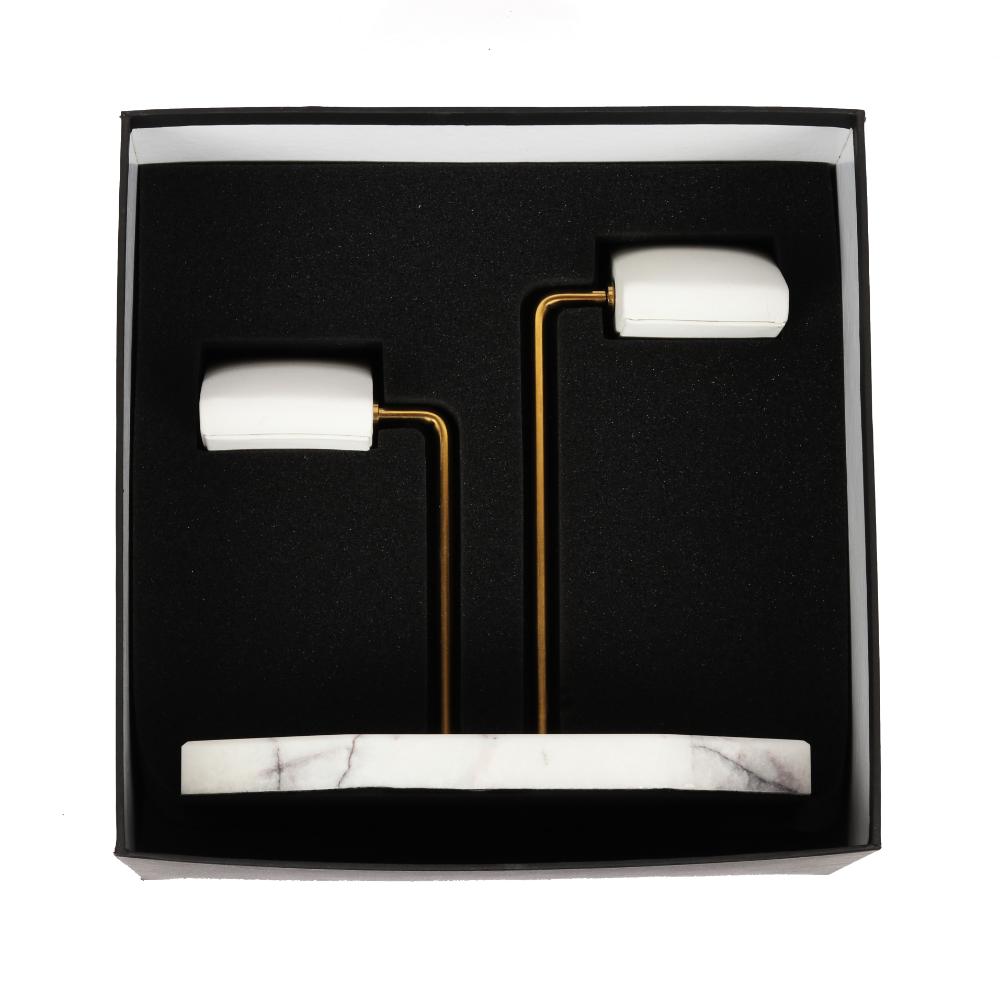 HQ Double Watch Stand Alabaster Opulence