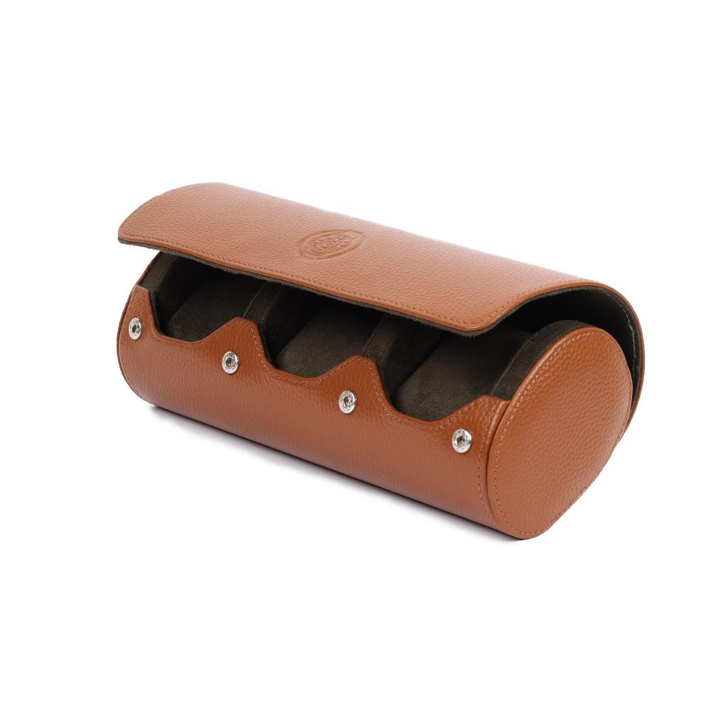 HQ Watch Roll 3 Slots Travel Case Brown