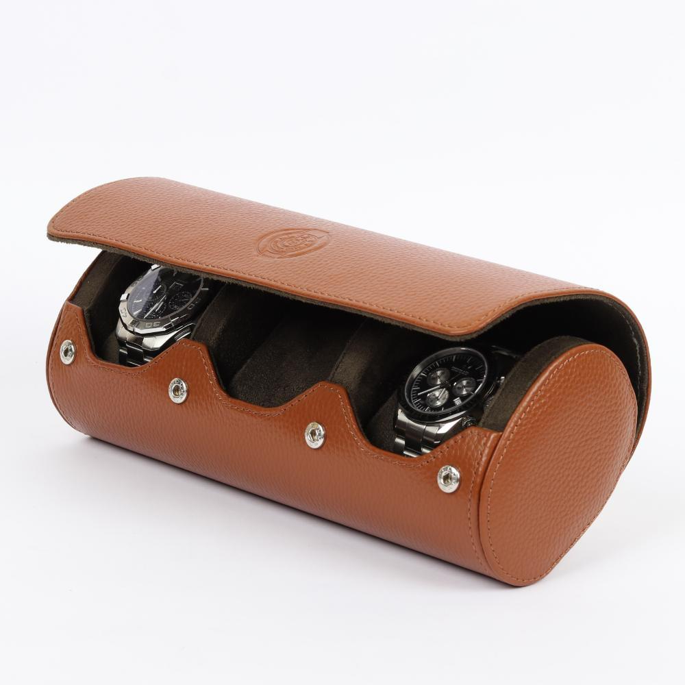 HQ Watch Roll for 3 Watches Brown