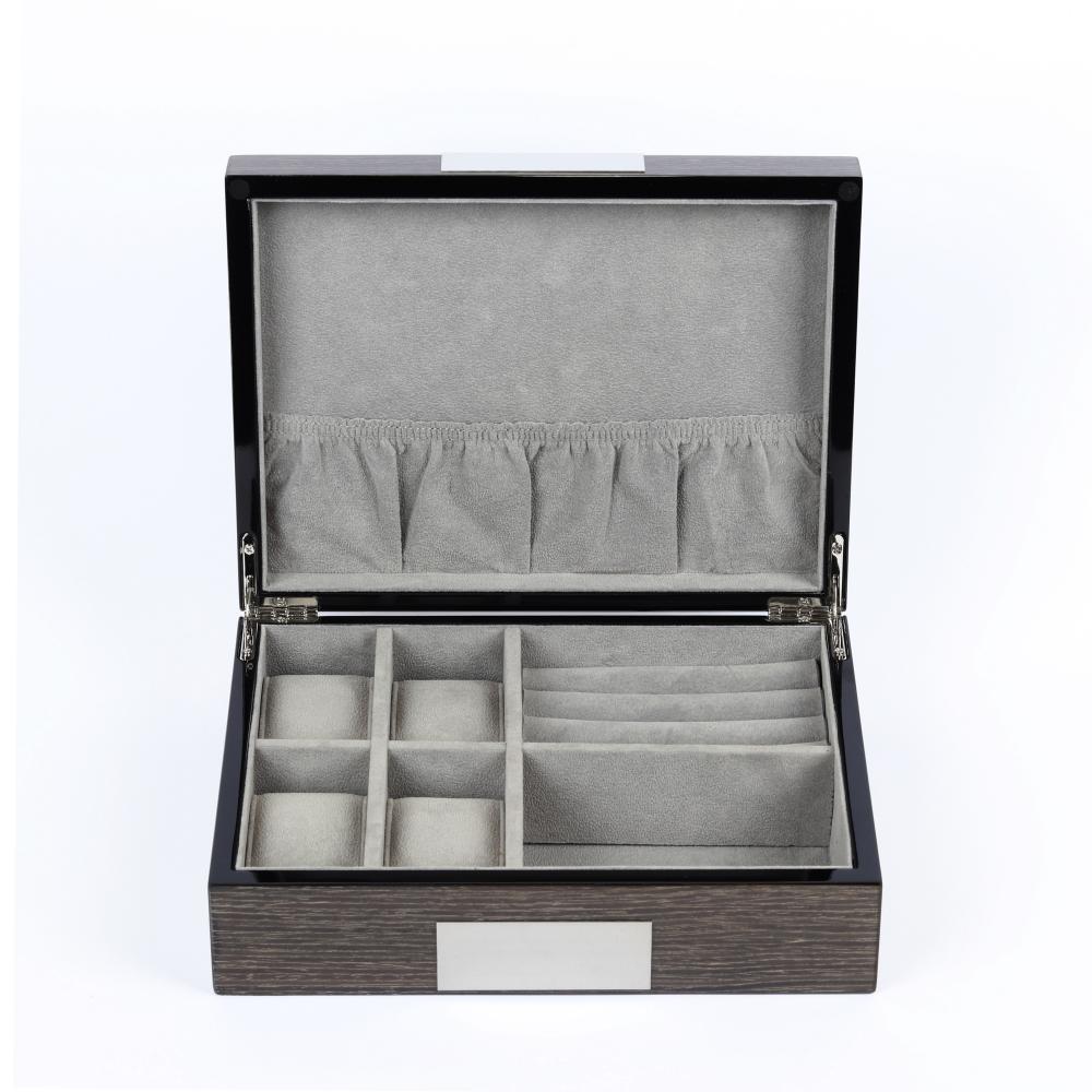 Walnut Case 4 Watch Slots & Jewelry Chamber