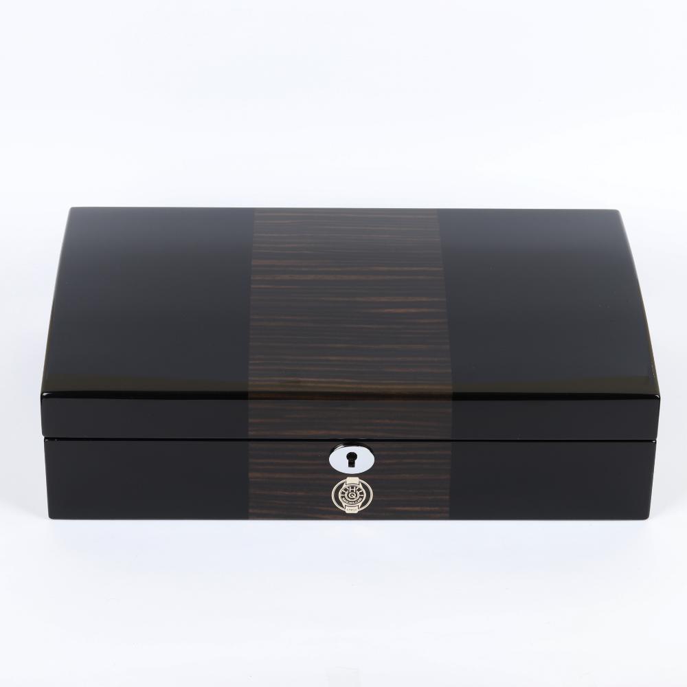 HQ Luxury Watch Box 12 Watch Slots Jet Black