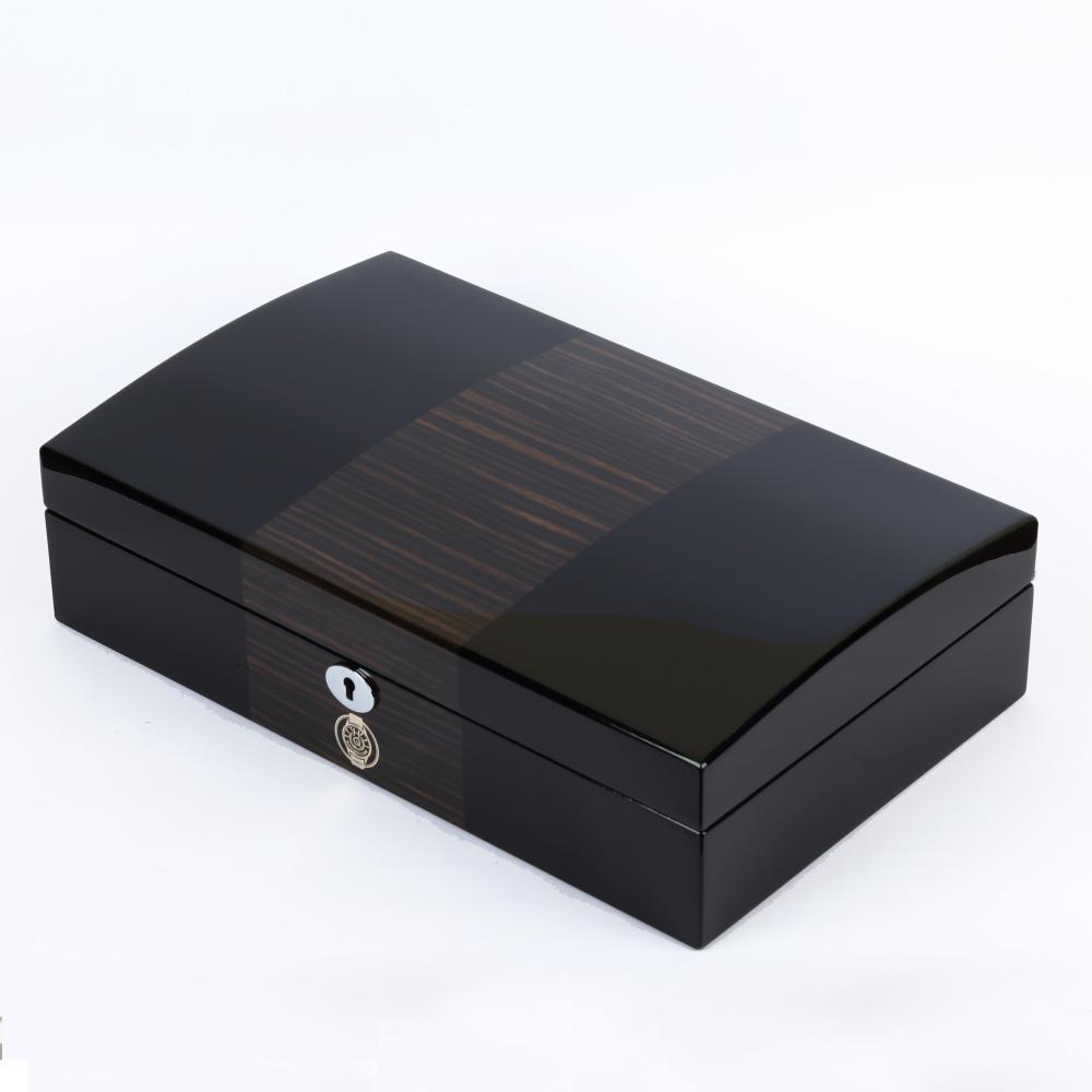 HQ Luxury Watch Box 12 Watch Slots Jet Black