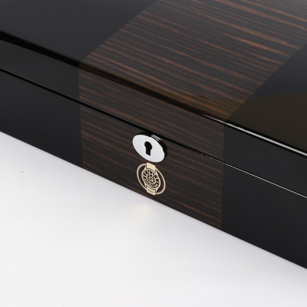 HQ Luxury Watch Box 12 Watch Slots Jet Black