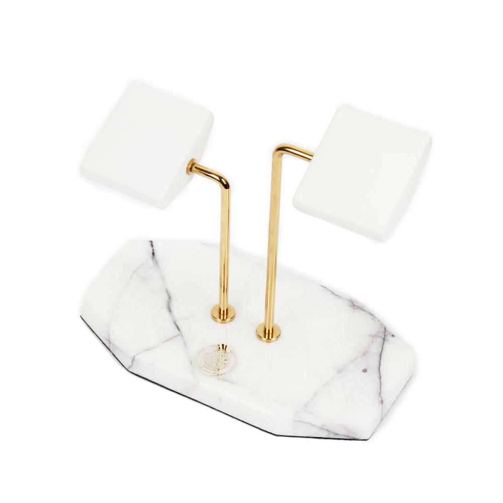 HQ Double Watch Stand Alabaster Opulence