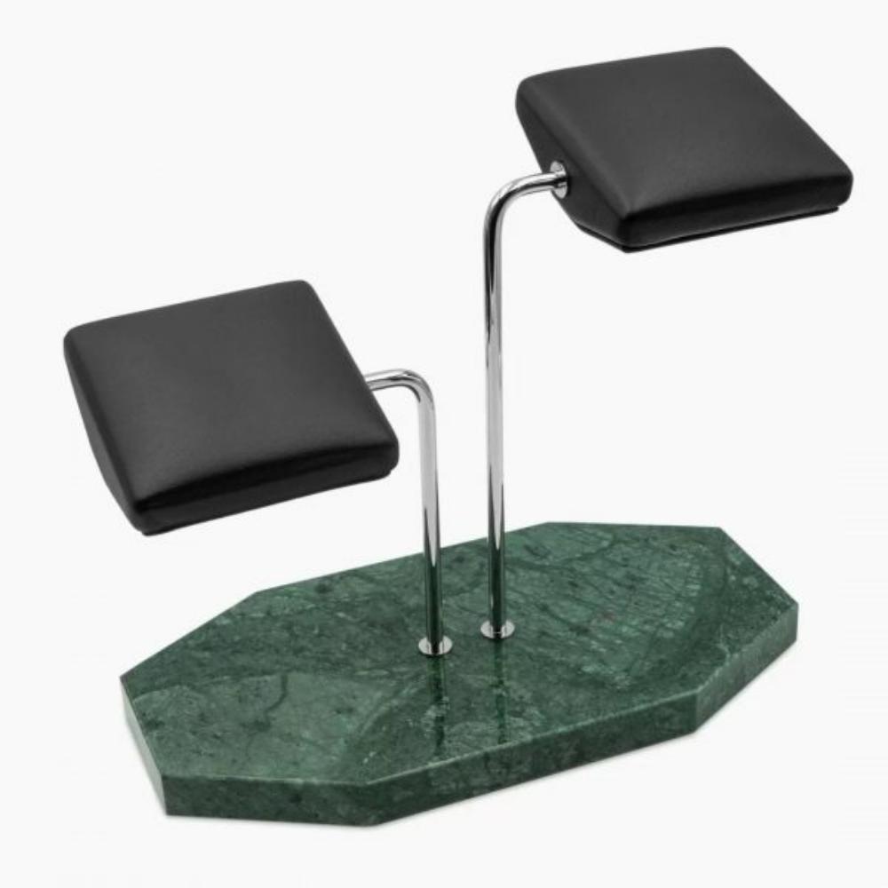 HQ Marble Double Watch Stand Green Marble