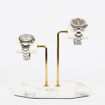 HQ Double Watch Stand Alabaster Opulence
